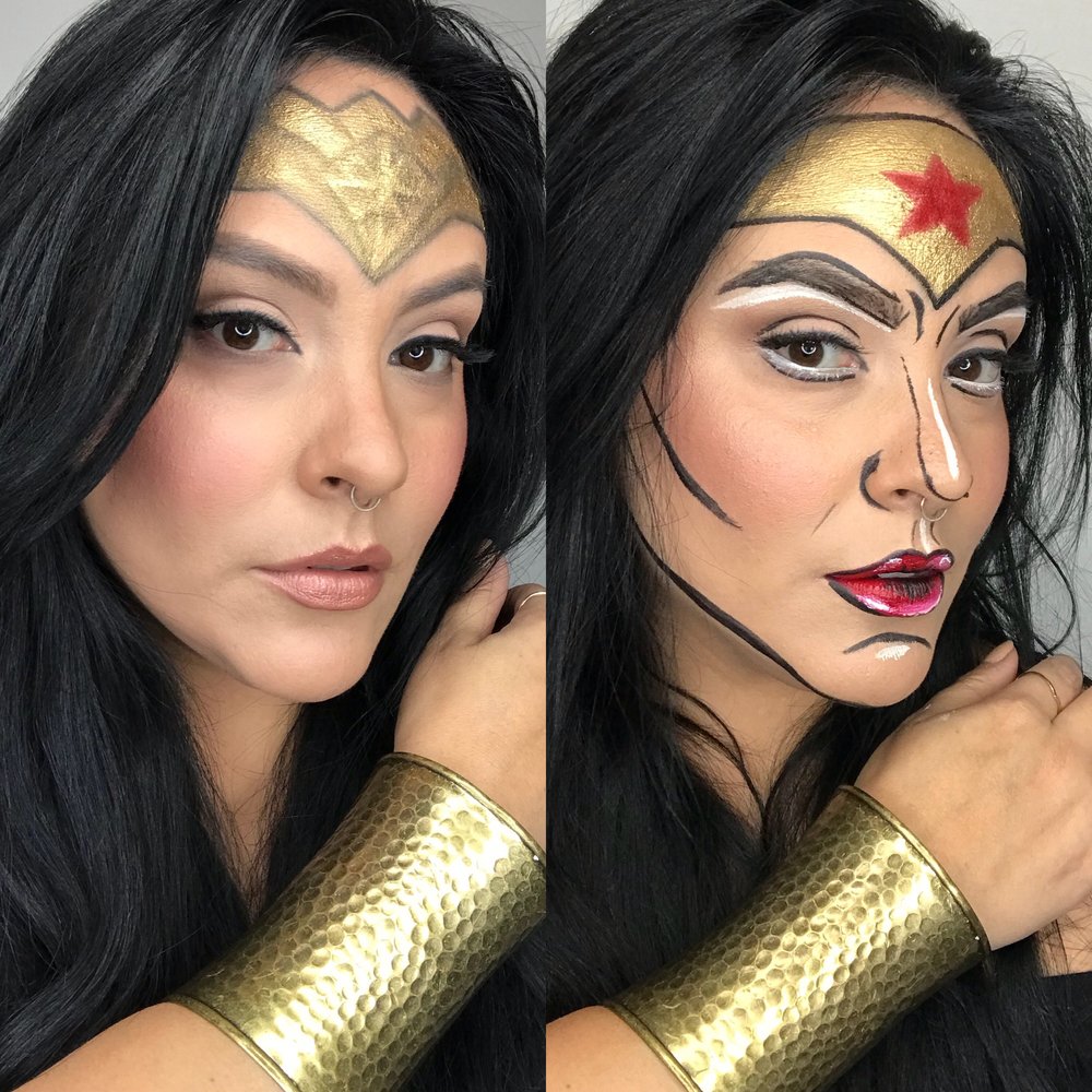Despertar Defectuoso Campo Wonder Woman Halloween Makeup | polishandpout.com